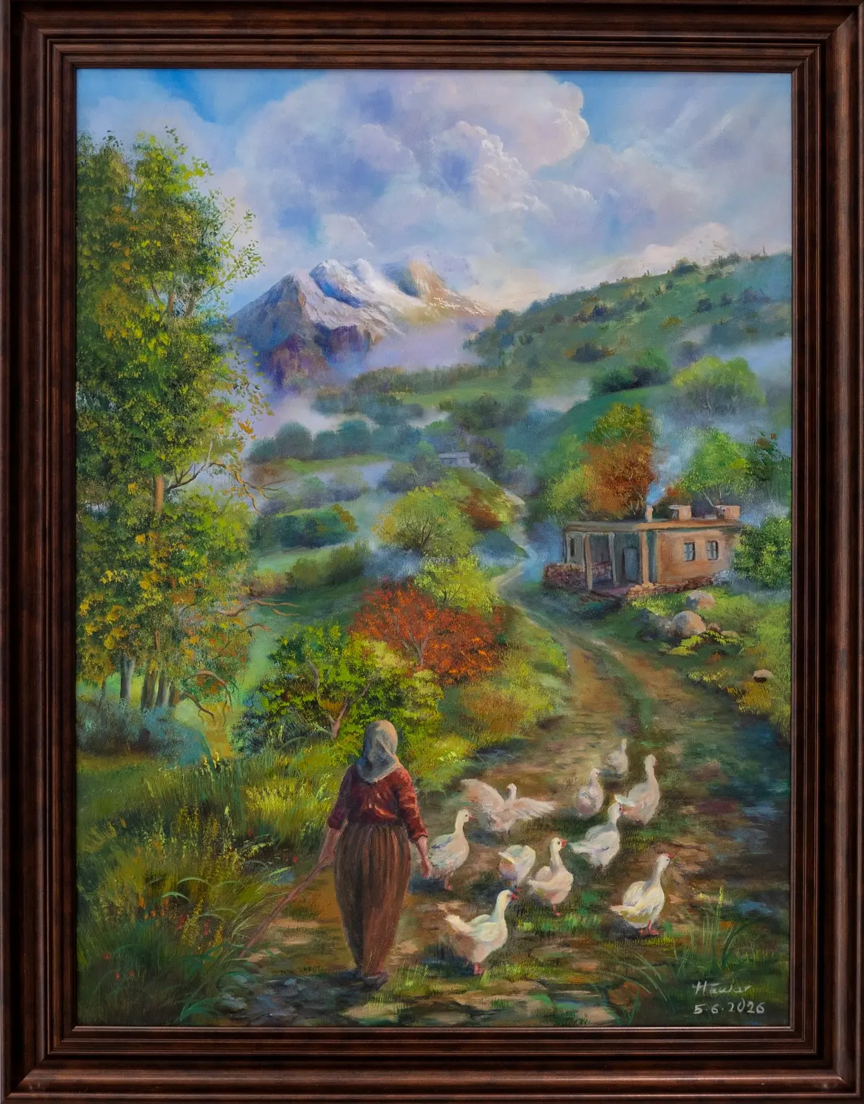 دایک — Oil on canvas, Kurdish Heritage, by Hawar Arts