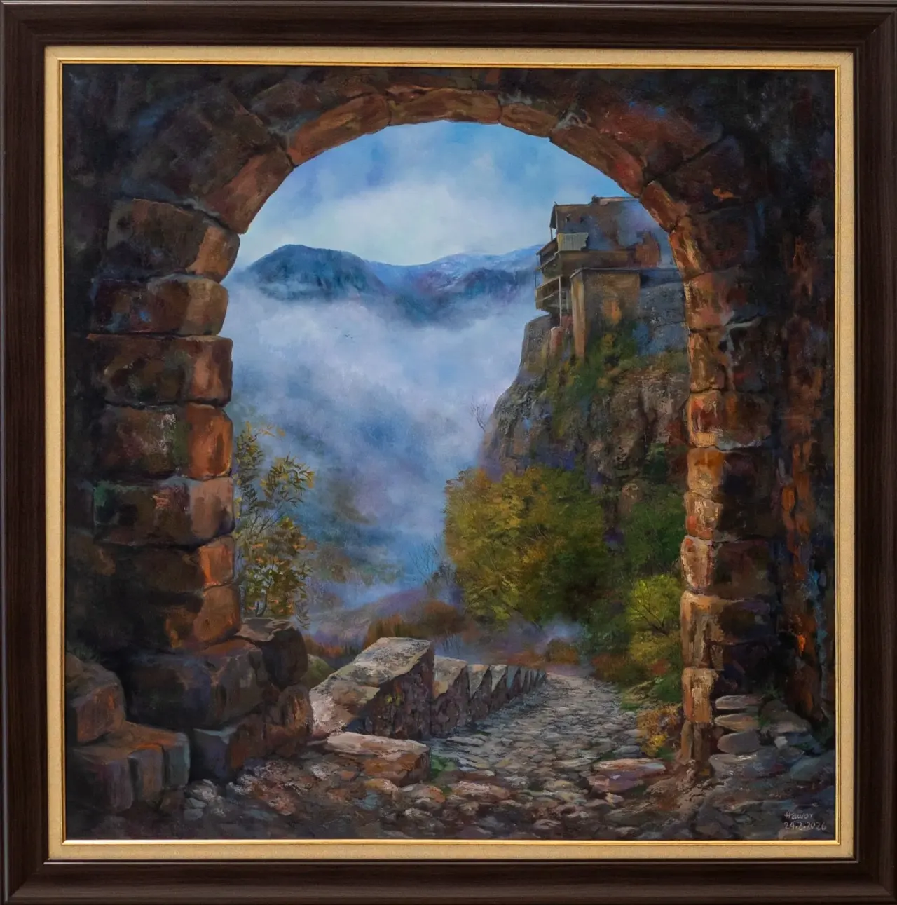 دەروازەی ئامێدی — Oil on canvas, Landscape, by Hawar Arts