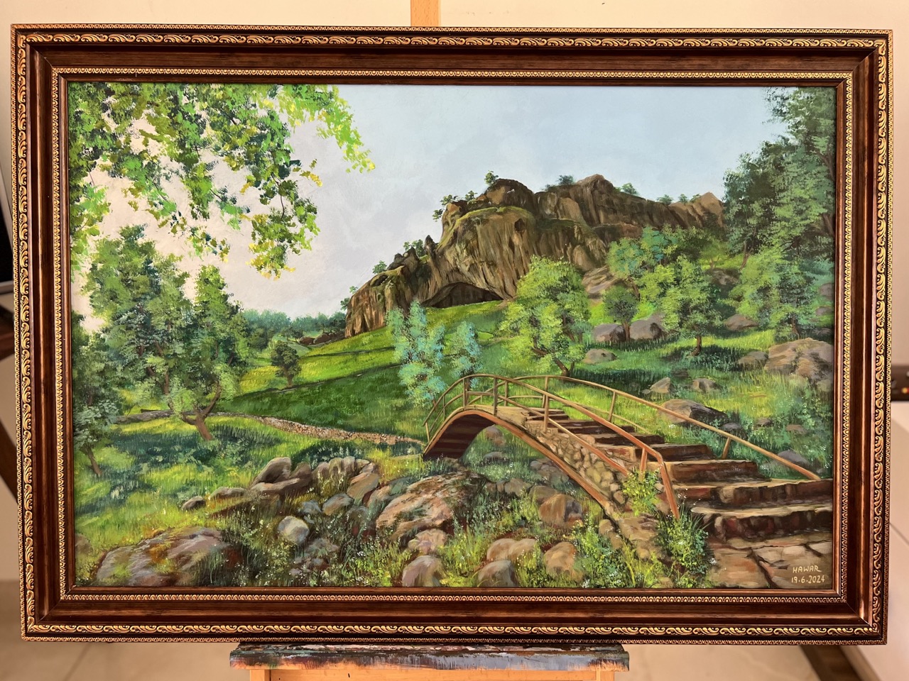 Shanadar Cave — Oil on canvas, Landscape, by Hawar Arts