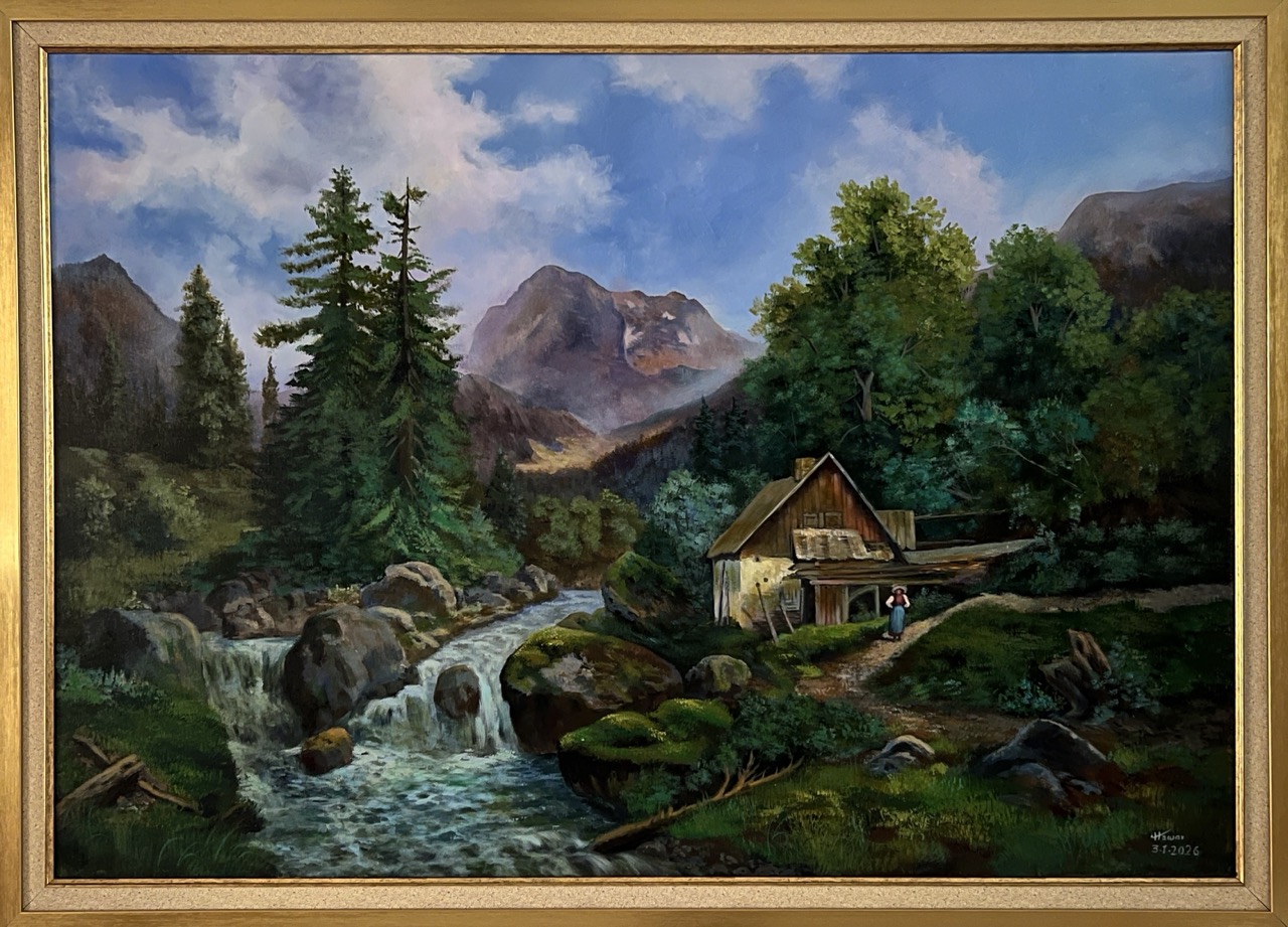 Commission — Oil on canvas, Landscape, by Hawar Arts