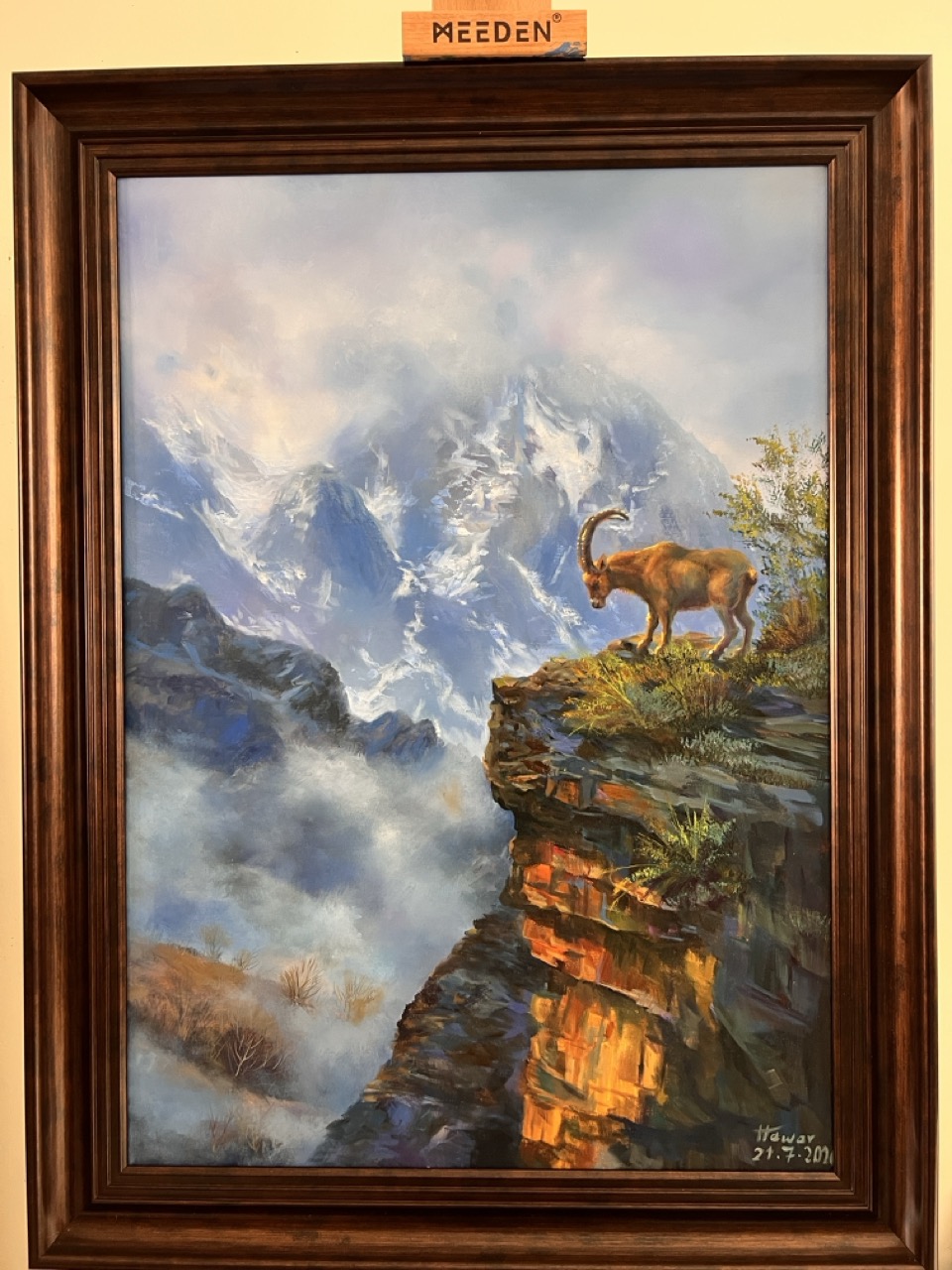 بزنە کێوی، پاشای لوتکەکانی کوردستان — Oil on canvas, Landscape, by Hawar Arts