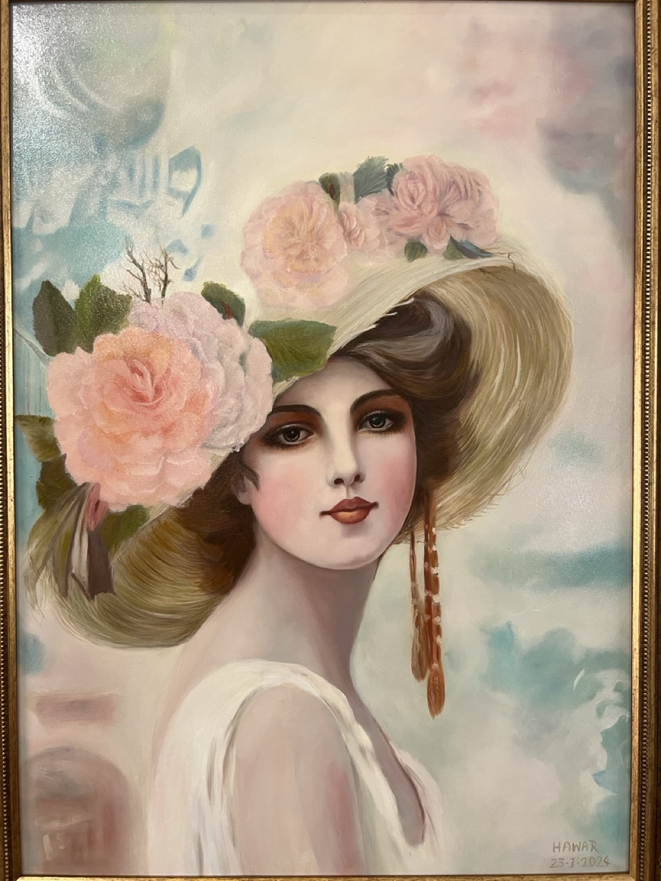 The Lady — Oil on canvas, Recreation, by Hawar Arts