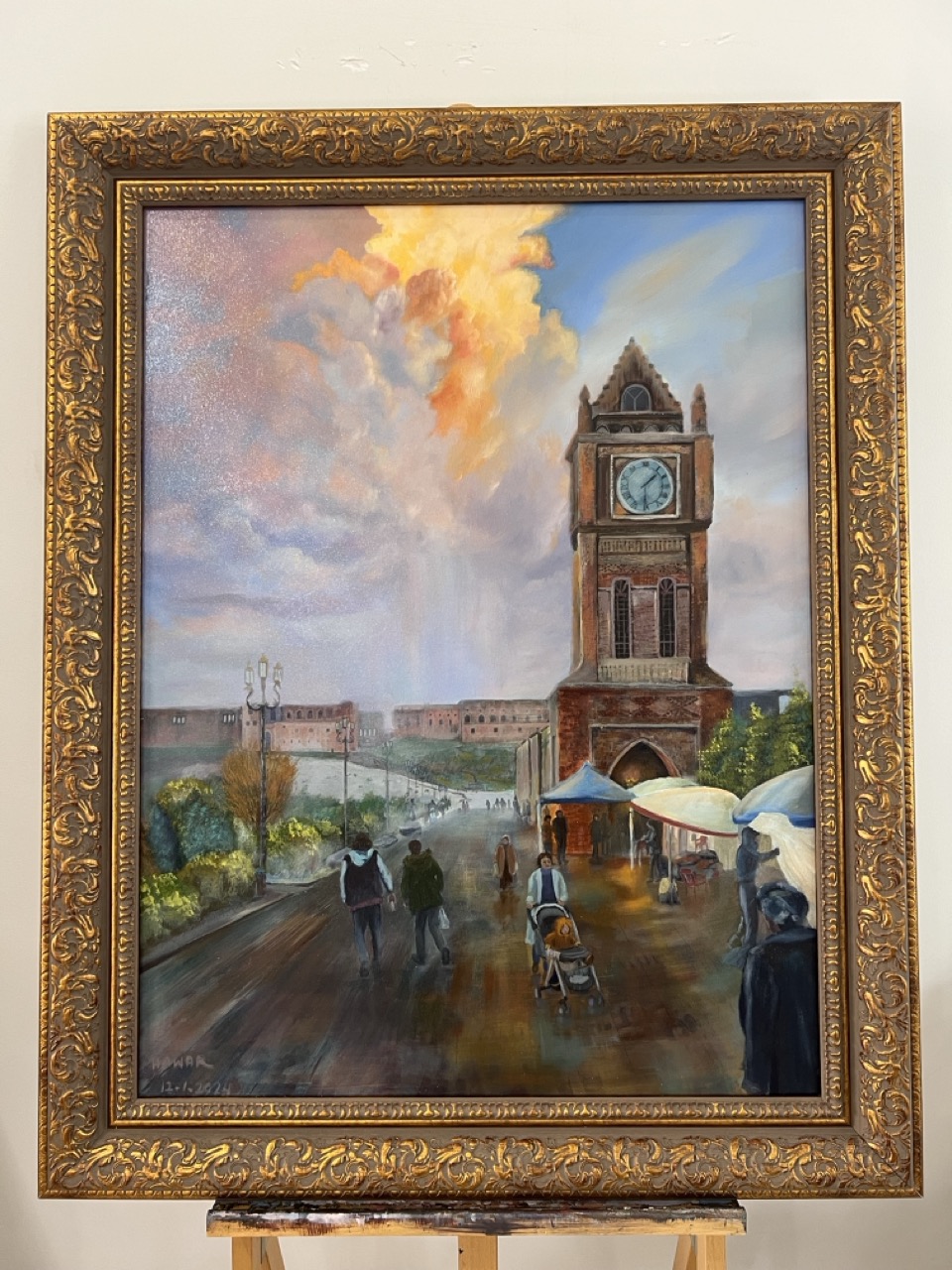 Rainy day in Hawler — Oil on canvas, Landscape, by Hawar Arts