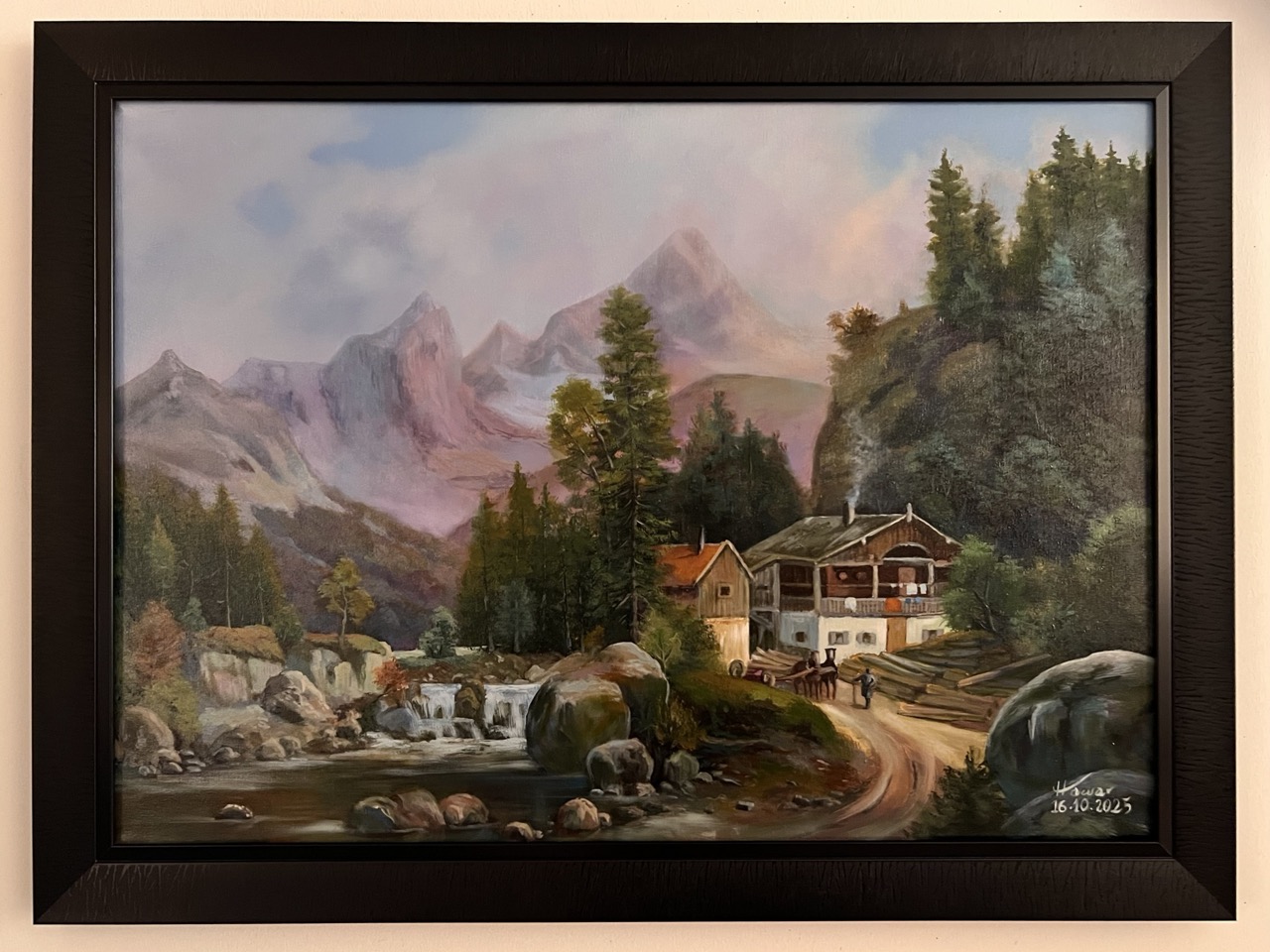Old Valley — Oil on canvas, Recreation, by Hawar Arts