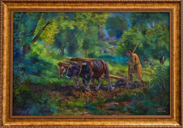 میراتی دەست — Oil on canvas, Landscape, by Hawar Arts