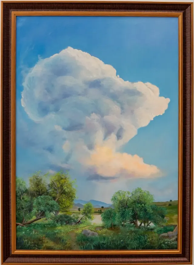 گۆمی فێڵاو — Oil on canvas, Landscape, by Hawar Arts
