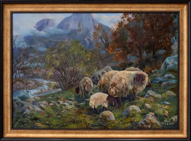 چیاکانی بارزان — Oil on canvas, Landscape, by Hawar Arts