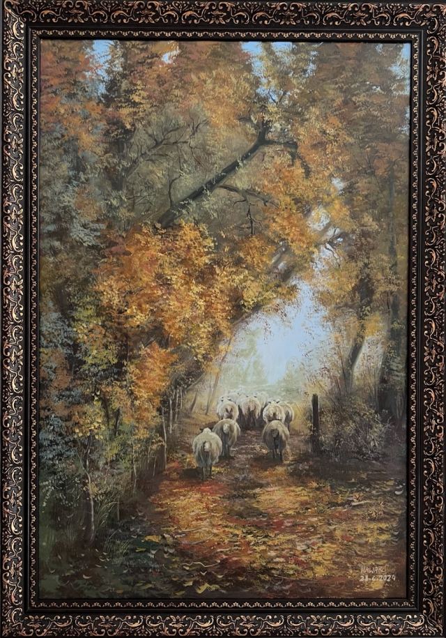 Autumn Scene 1 — Oil on canvas, Landscape, by Hawar Arts