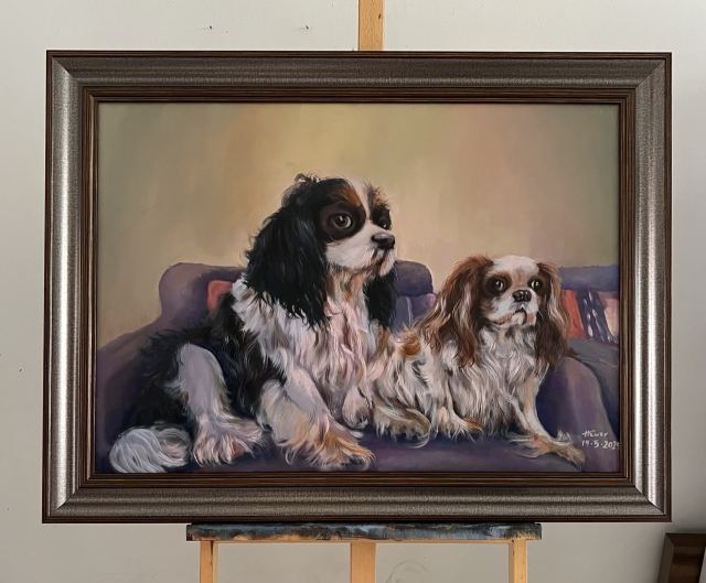 Friends — Oil on canvas, Portraits, by Hawar Arts