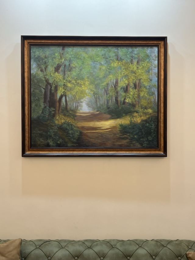 Forest Pathway — Oil on canvas, Recreation, by Hawar Arts