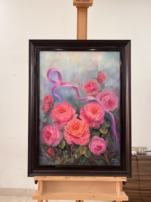 Hope — Oil on canvas, Floral, by Hawar Arts
