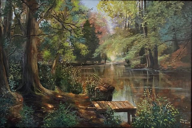 Silent Forest — Oil on canvas, Recreation, by Hawar Arts