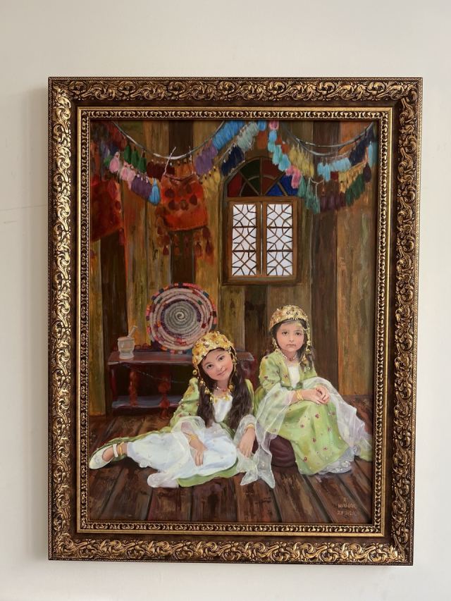 The Sisters — Oil on canvas, Portraits, by Hawar Arts