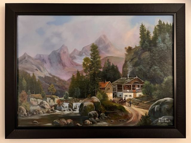 Old Valley — Oil on canvas, Recreation, by Hawar Arts